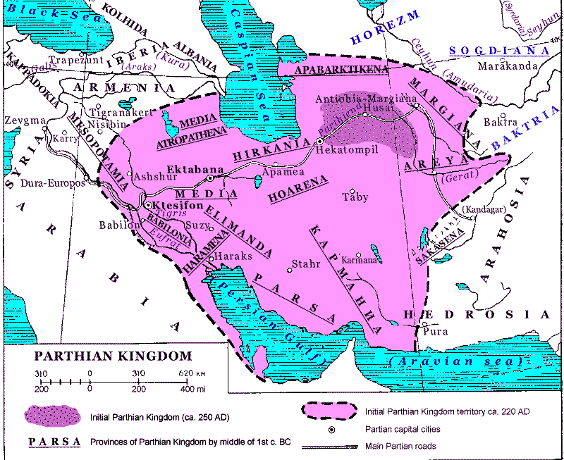 Parthia Map 250 BC